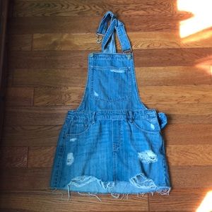 denim skirt overalls